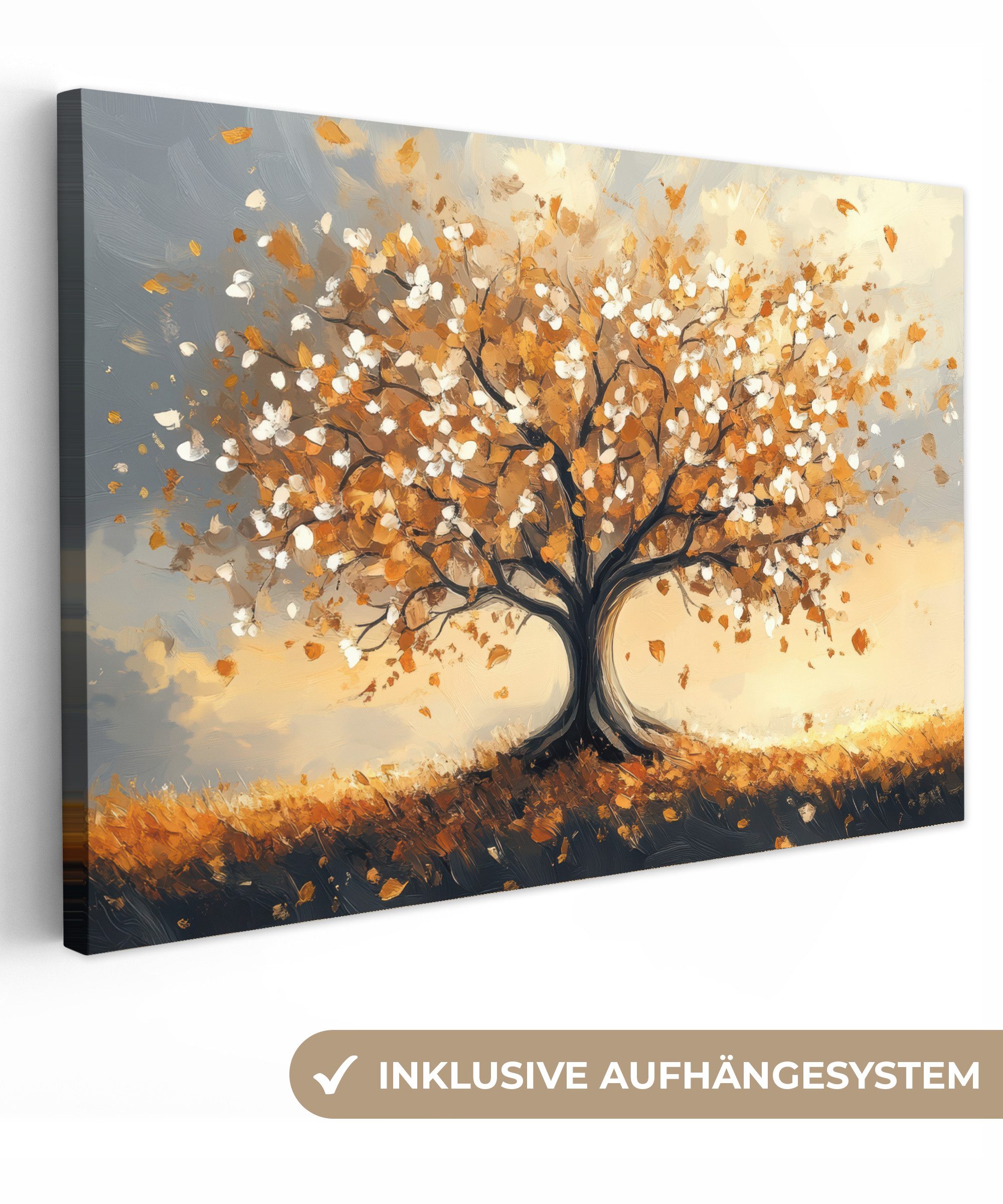 OneMillionCanvasses® Leinwandbild Halloween - Kürbis - Gespenst - Schwarze günstig online kaufen