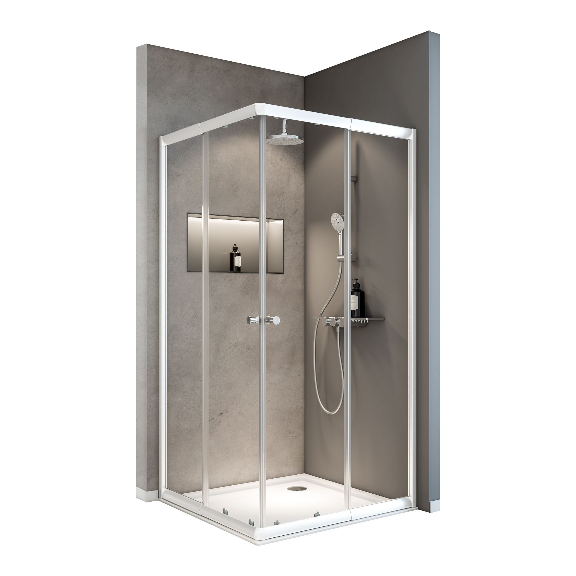 Schulte Eckdusche Sunny, variabler Verstellbereich 75x75 - 90x90 cm, Höhe: günstig online kaufen