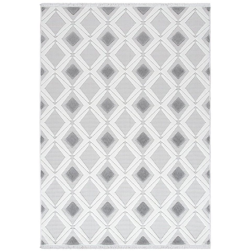 Designteppich Teppich OSLO - Harmony - Boho Eleganz in Creme, Sehrazat,  rechteckig, Höhe: 10 mm