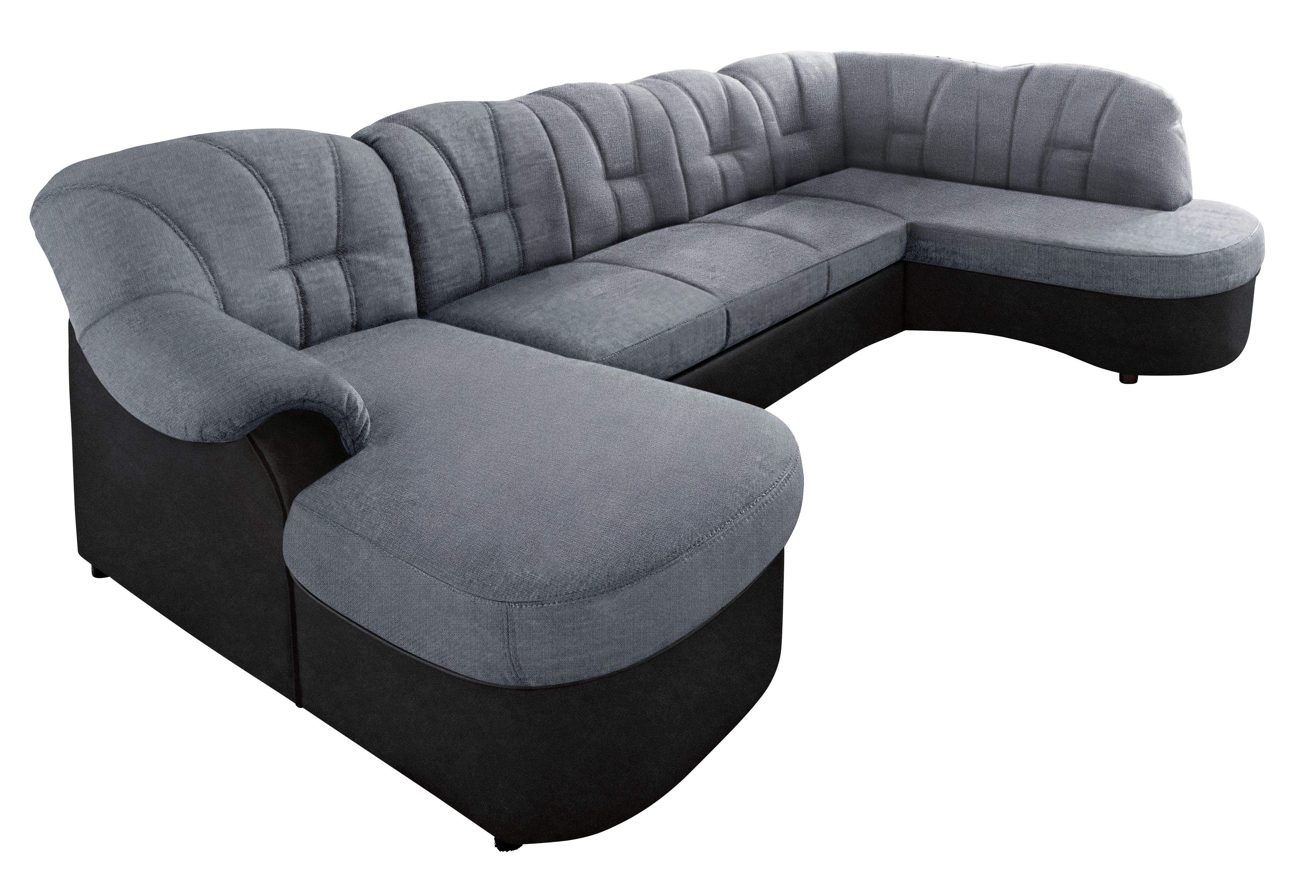 DOMO collection Wohnlandschaft FLORES 293x180x86 cm, hochwertig, komfortabel, U-Form, 3 Teile, wahlw. mit Bettfunktion, wahlw. mit Federkern, Unser Dauertiefpre – Bild 2 von 5