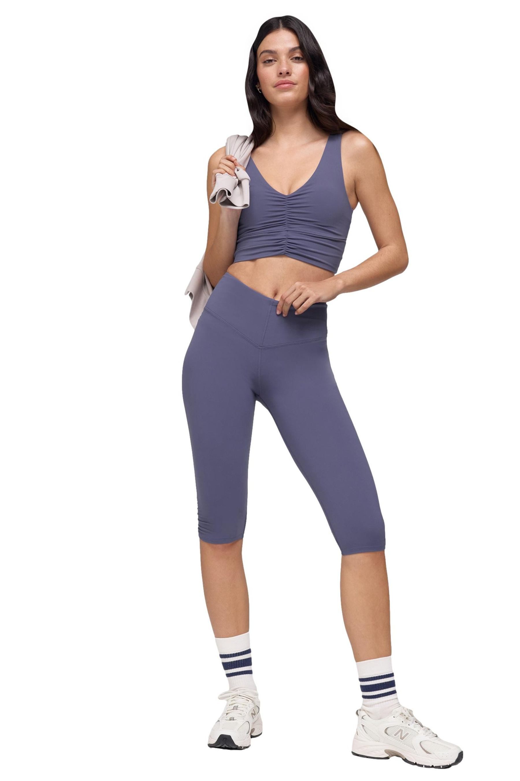 Osia Leggings OSIA geraffte Capri (1-tlg)