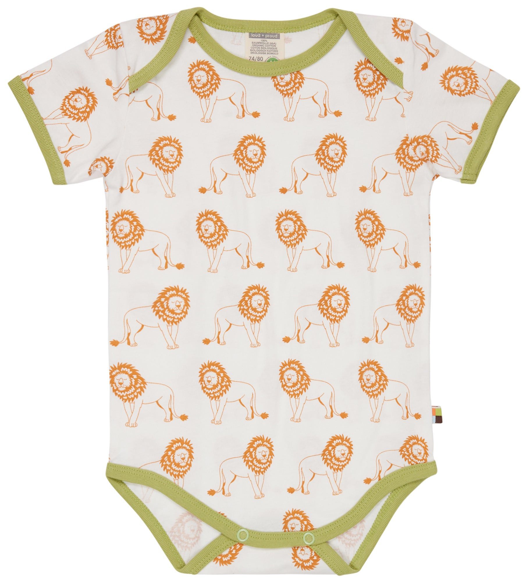 loud + proud Kurzarmbody mit Druck Bio Baumwolle