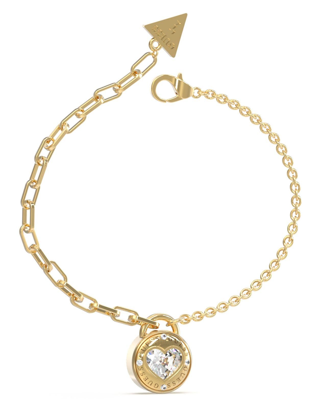 Guess Gliederarmband Half Round Chain Heart Bracelet
