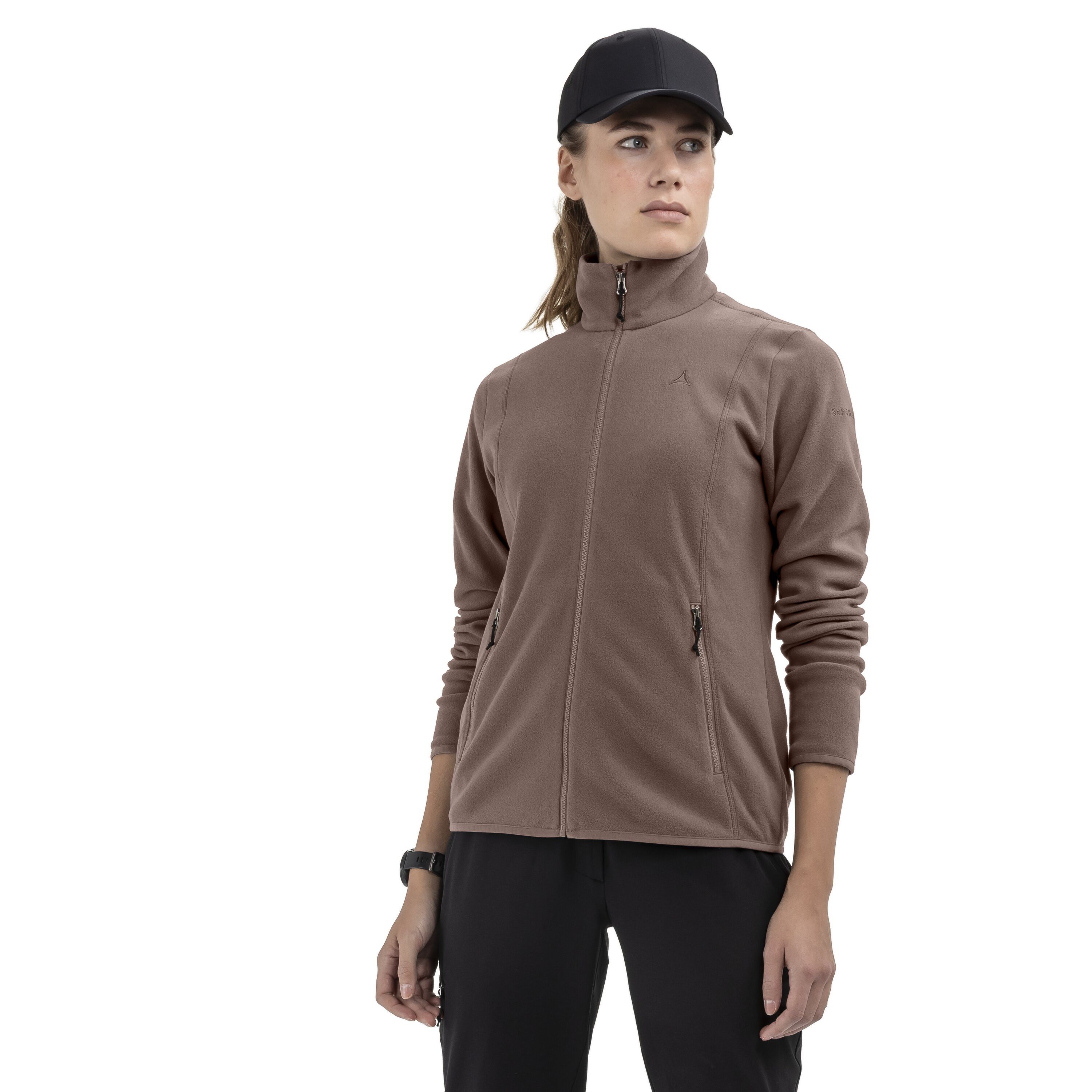Schöffel Fleecejacke Fleece Jk Style Ash WMS hochschließender Kragen, hoch geschlossener Ausschnitt