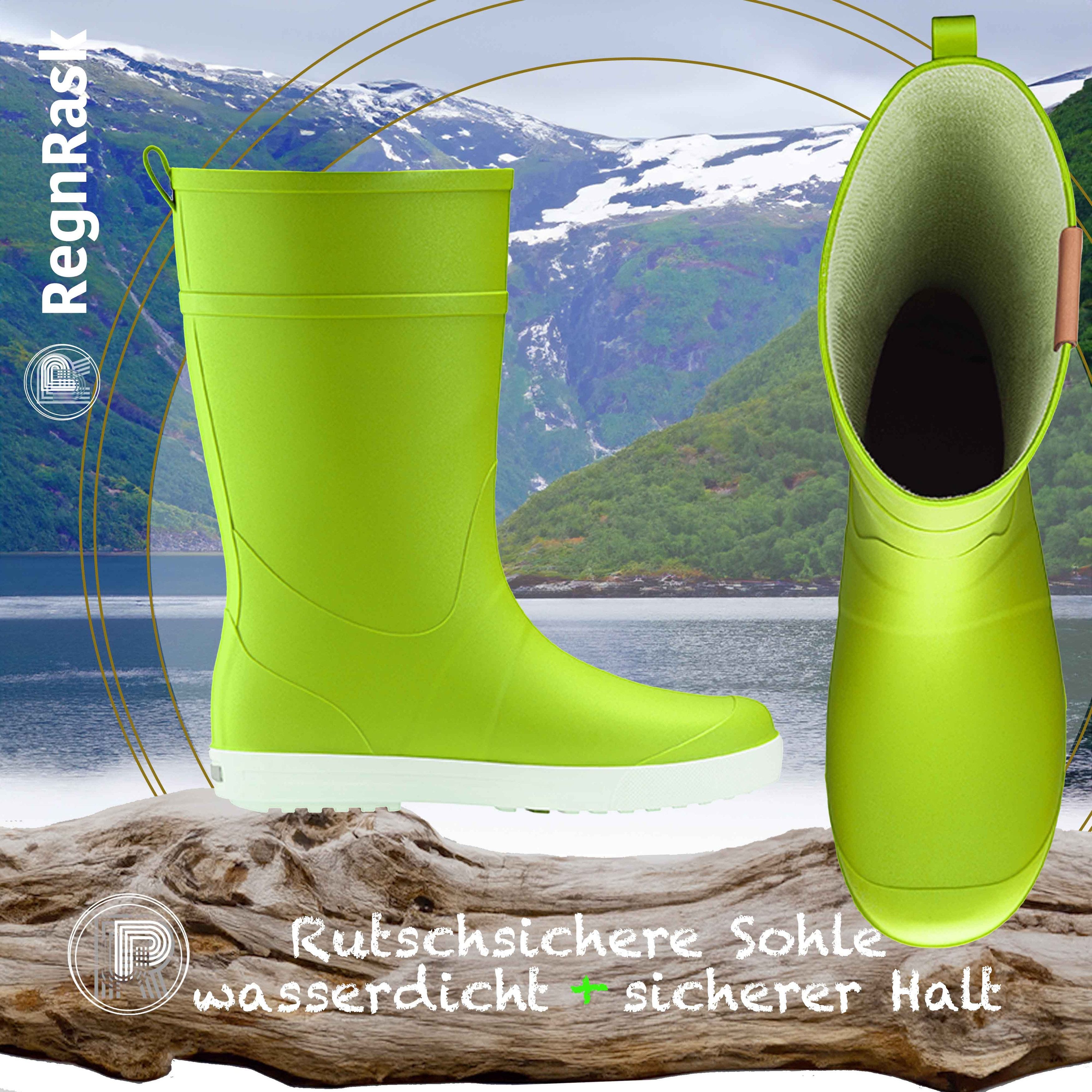 Ultrapower REGNRASK - Damen zweifarbige Gummistiefel Gr. 36-43 Gummistiefel Gartenstiefel Matschstiefel Festivalstiefel