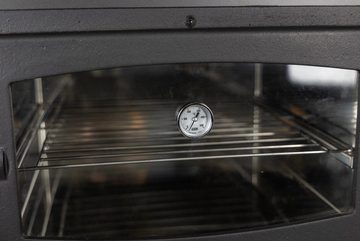 ABC Proizvod Kaminofen mit Backfach und Herdplatte Glaskeramik zum Kochen Dauerbrand Rechts, 11,60 kW