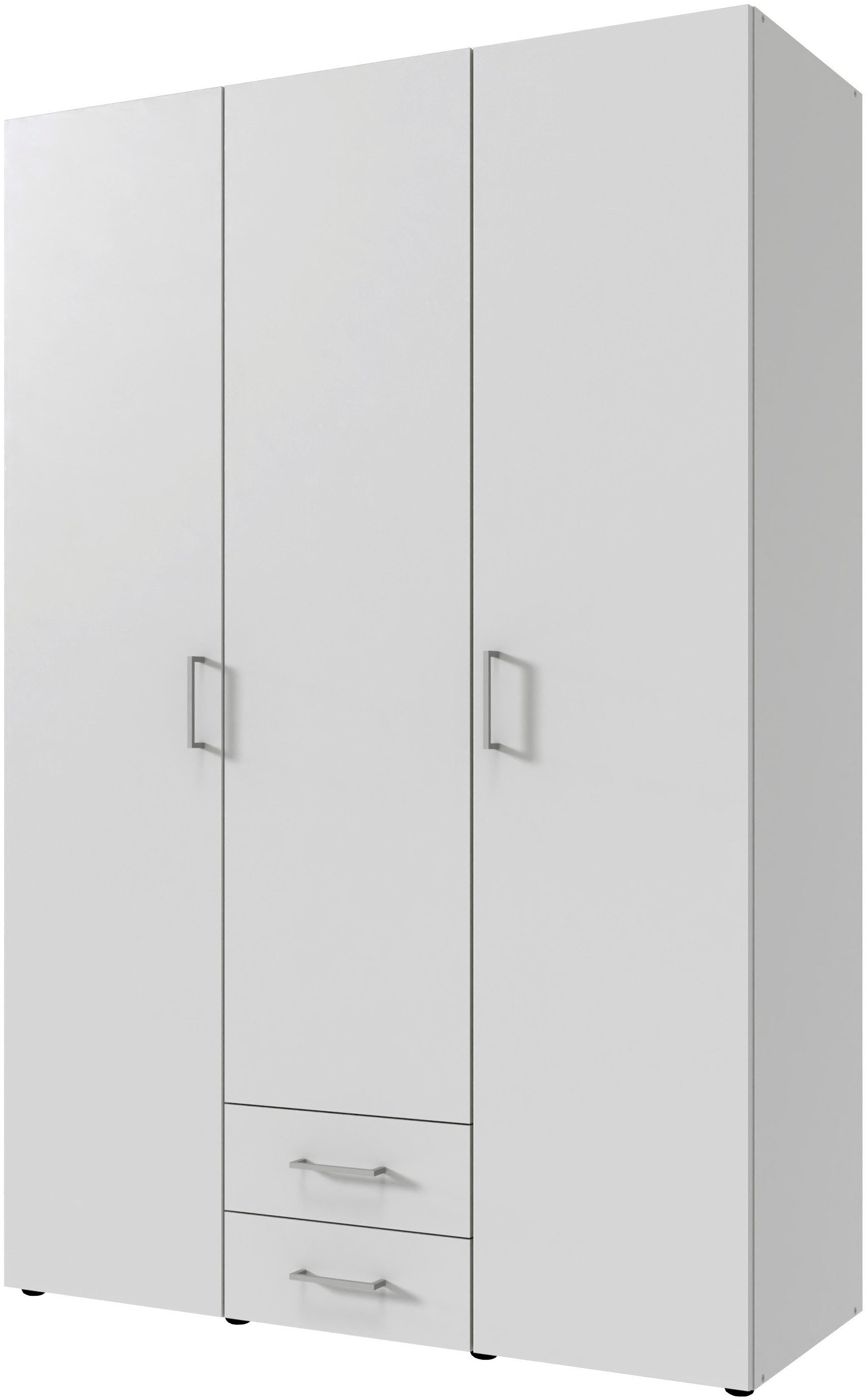 Wimex Drehtürenschrank Mugano (mit langen oder kurzen Griffen aus Metall) wahlweise mit oder ohne Spiegel, mit Schubladen