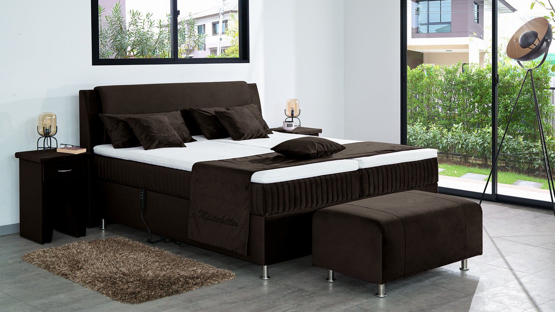 Meisterbetten Boxspringbett Mari (mit Motor, 7-Zonen günstig online kaufen