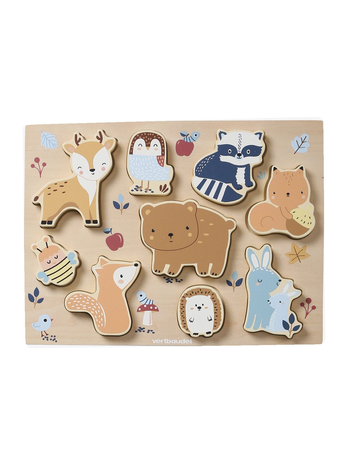 vertbaudet Puzzle Steckpuzzle WALDFREUNDE, Holz FSC®, Puzzleteile günstig online kaufen
