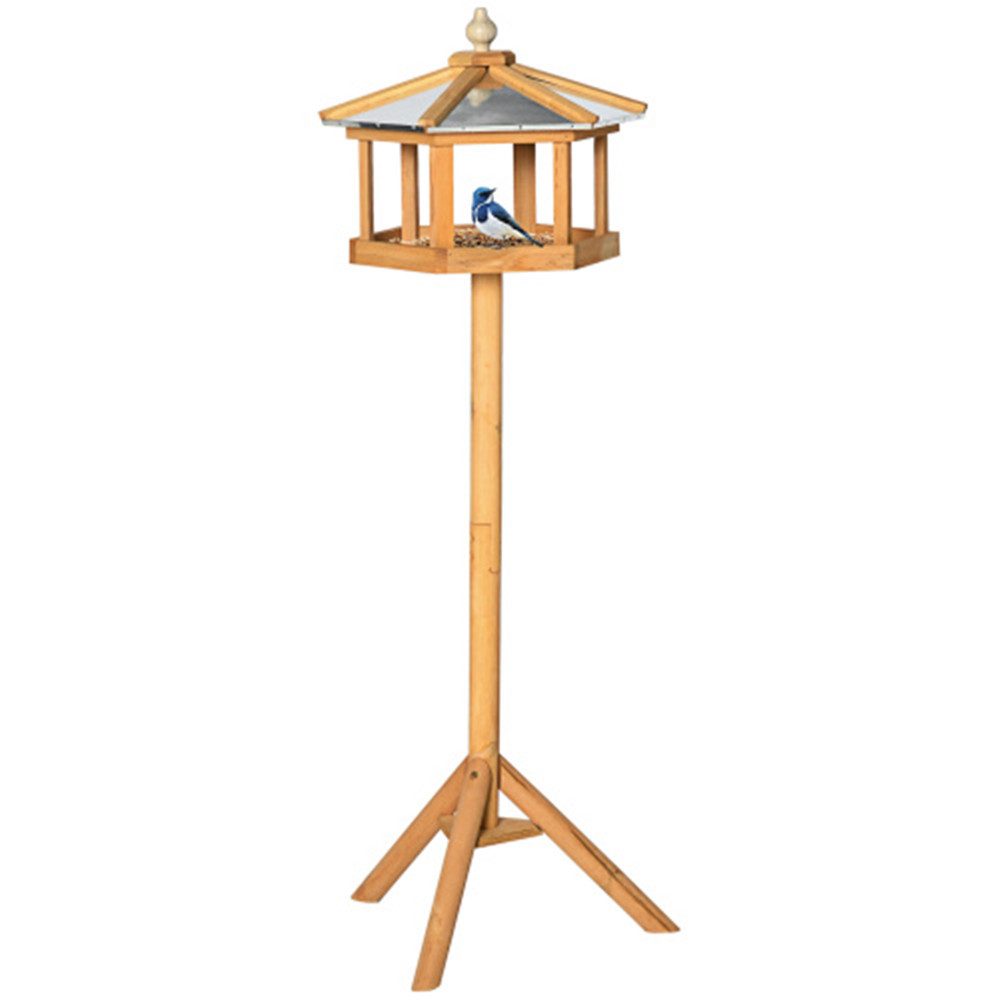Vogelhaus Vogelhaus Vogelvilla Futterhaus mit Ständer, wetterfestes