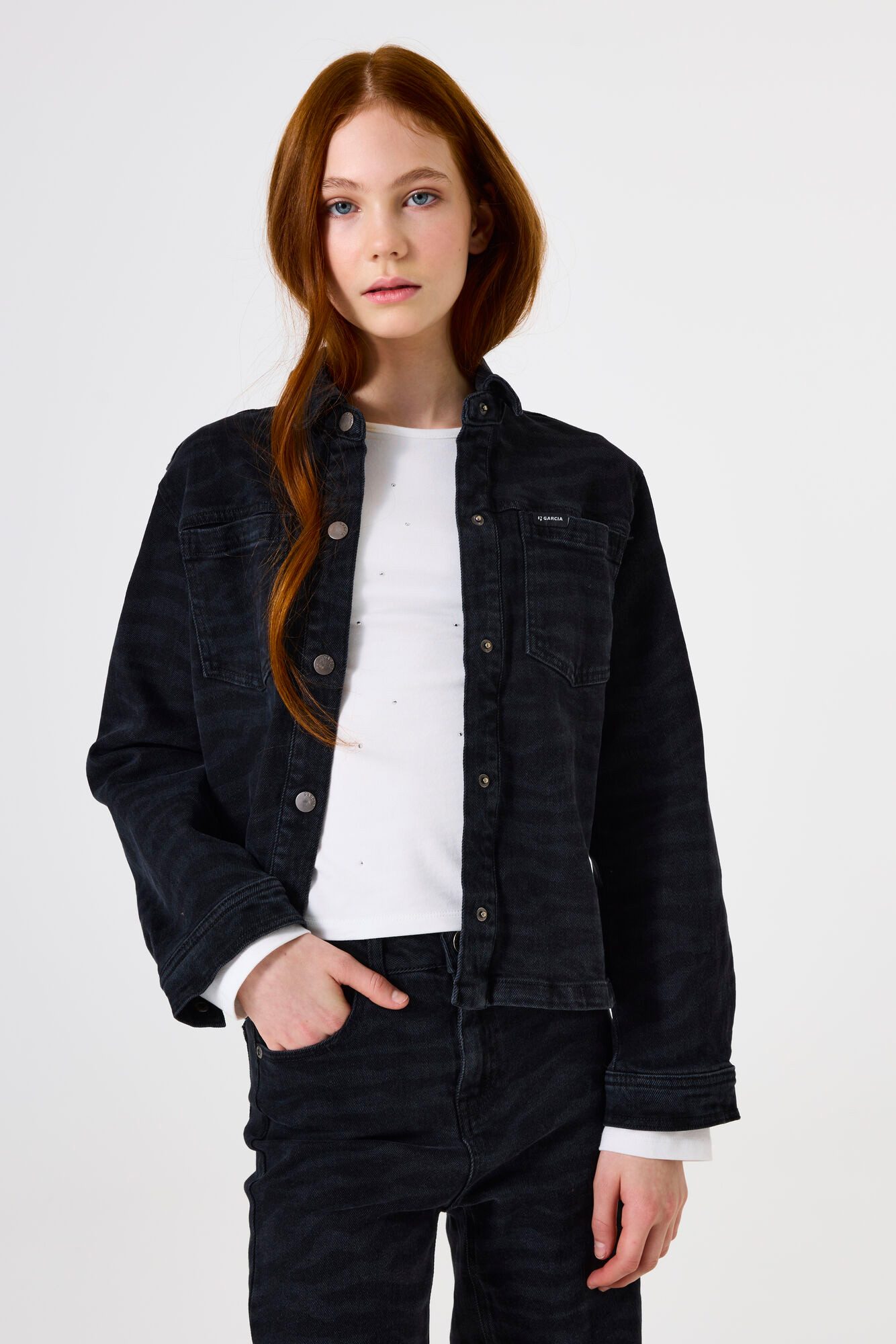 Garcia Jeansjacke colbert + gilet mit All-Over Print for GIRLS
