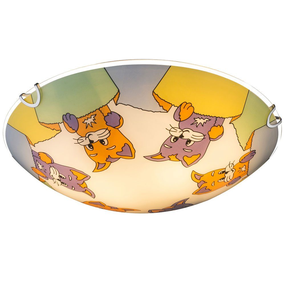 GLOBO LIGHTING Deckenleuchte, Leuchtmittel nicht inklusive, Kinderlampe Deckenleuchte Deckenlampe Kinderzimmerleuchte mit Tieren