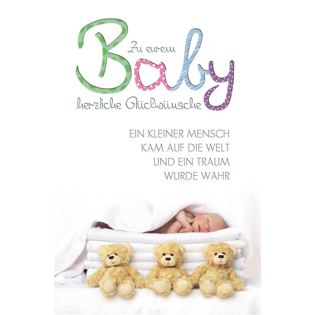 Grußkarten Geburt – Baby – Freudiges Ereignis - Glückwunschkarte im Format