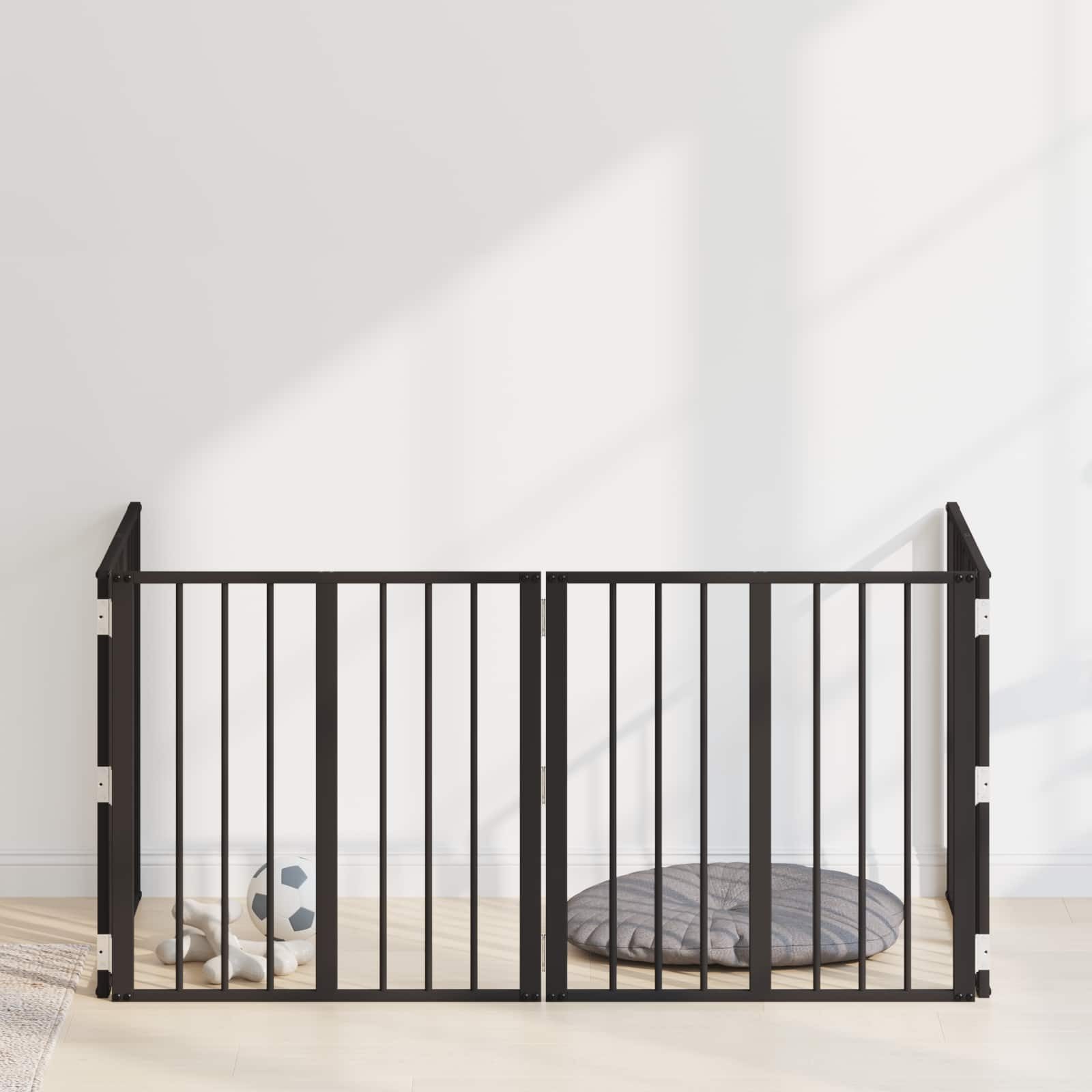 vidaXL Hundezwinger 60 x 60 cm Hunde Absperrgitter Faltbar 4-teiliges Schwarz 60x60 cm Ver