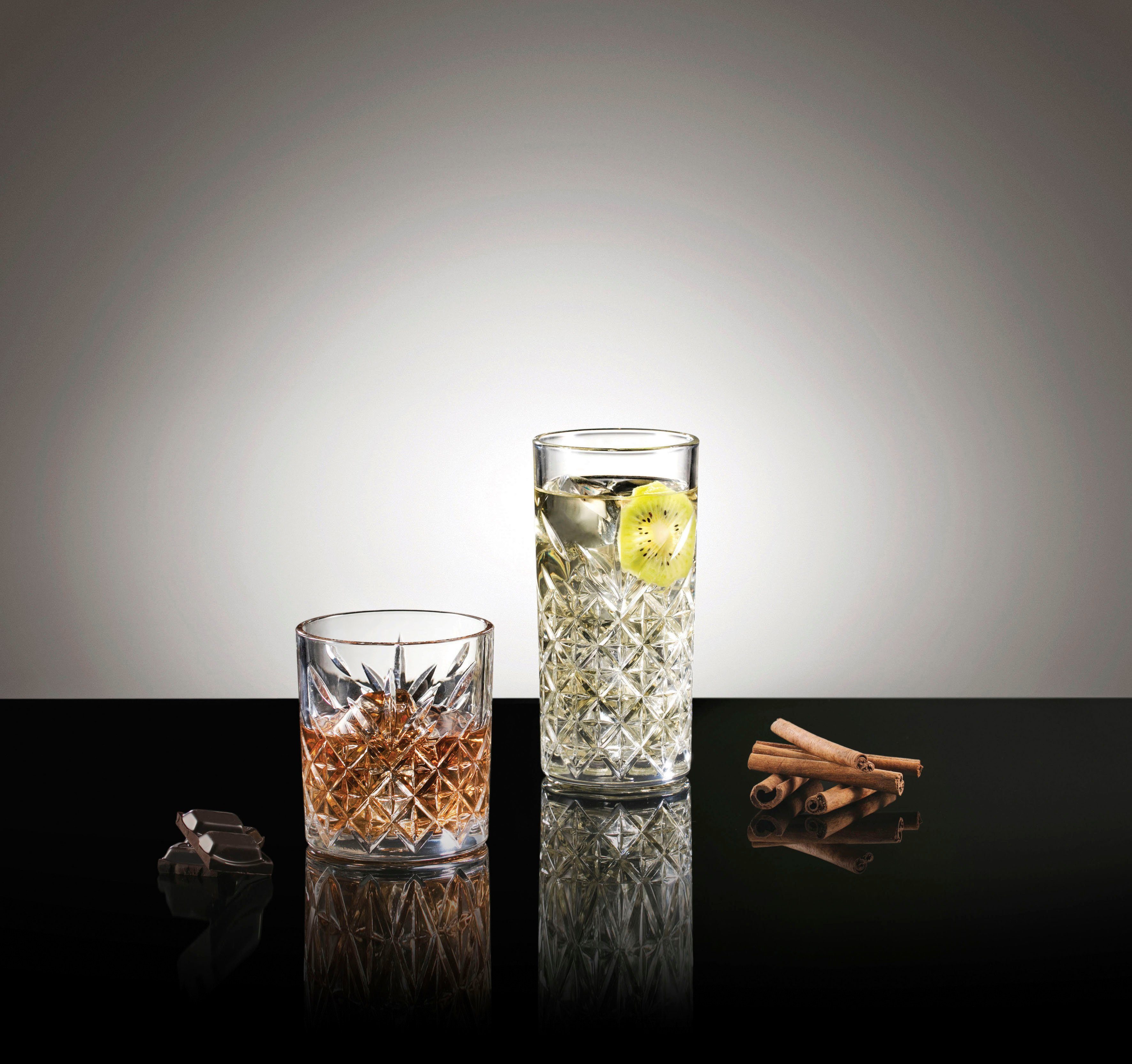 Rakle 4er Set Trinkgläser Mit Fruchtdekor – 510 Ml Pro Glas, Spülmaschinenfest (Handwäsche Empfohlen)