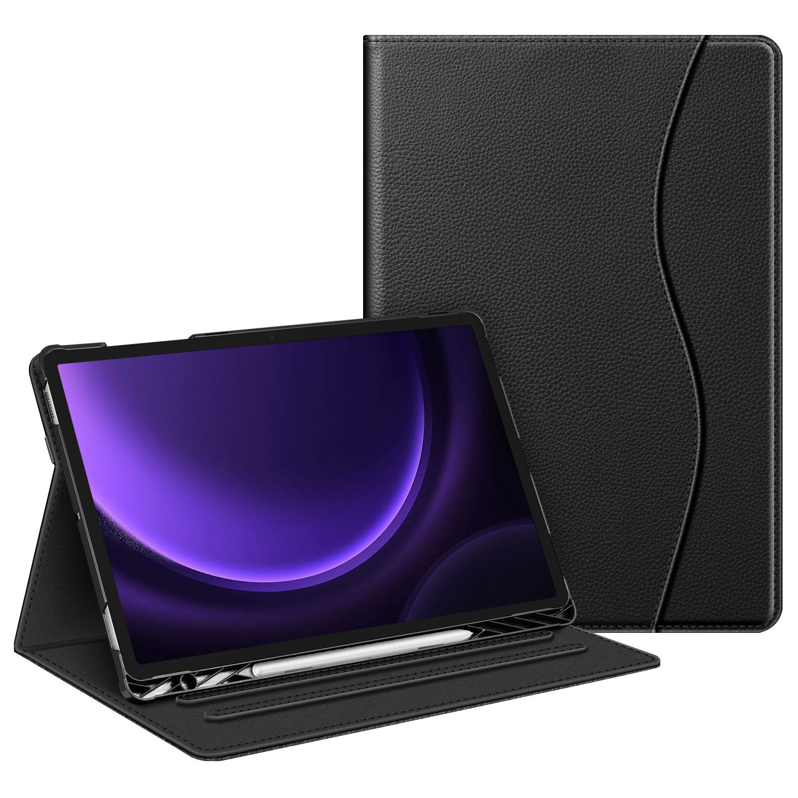 Fintie Tablet-Hülle für Samsung Galaxy Tab S10+ Plus/S9 FE+ Plus/S9+ Plus Tablet 12.4 Zoll, Multi-Winkel Folio mit Stifthalter, Dokumentenfach, Auto Schlaf/Wach