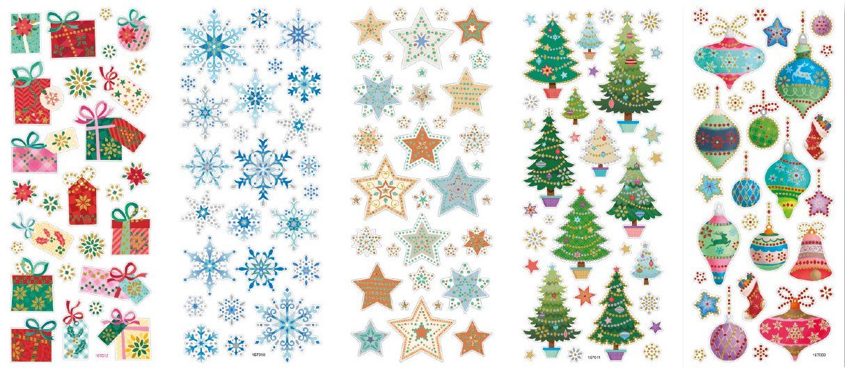 Folia Наклейки Weihnachten, 153 Stück