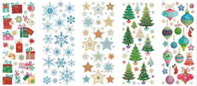 Folia Sticker »Weihnachten«, (5-tlg), 153 Stück