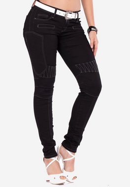 Cipo & Baxx Slim-fit-Jeans im Biker-Stil