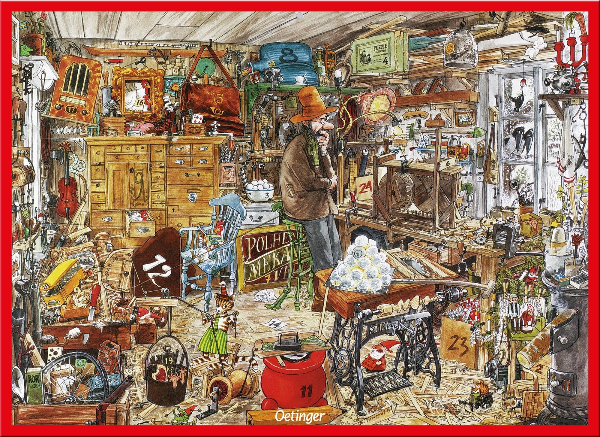Adventskalender Pettersson und Findus warten auf Weihnachten. Adventskalender