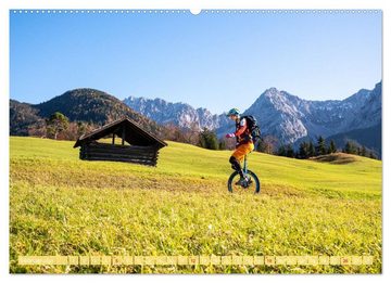 CALVENDO Wandkalender Einrad Downhill (Premium, hochwertiger DIN A2 Wandkalender 2023, Kunstdruck in Hochglanz)