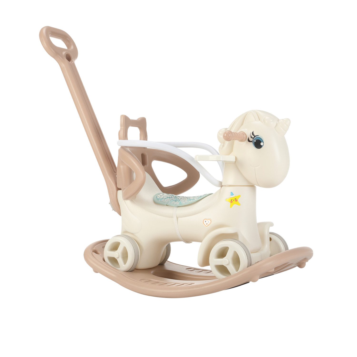 oyajia Schaukeltier Verwandelbar in Scooter/Trolley