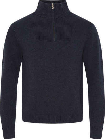 REDGREEN Stehkragenpullover mit Kragen dark navy melange Jaxen / 50% Wolle, 50% Nylon