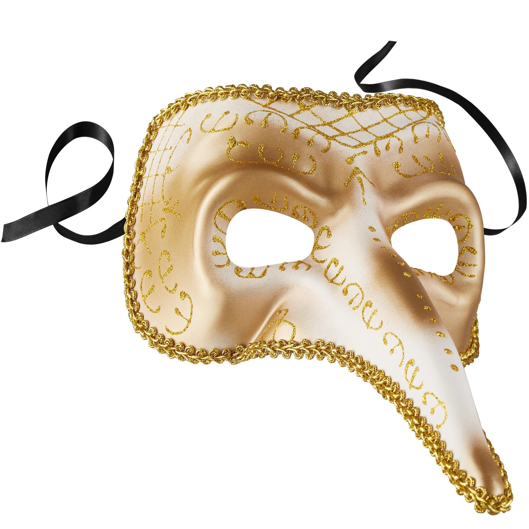 Kostüm Venezianische Maske mit langer Nase und Verzierungen