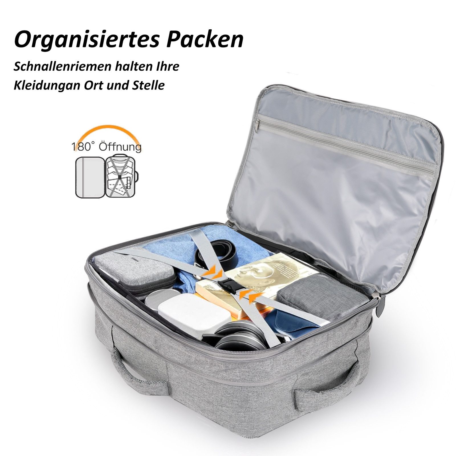TAN.TOMI Reiserucksack Handgepäck 51*37*18 CM Reiserucksack Rucksack Männer Frauen, Wanderrucksack Wasserdichter Outdoor Tagesrucksack