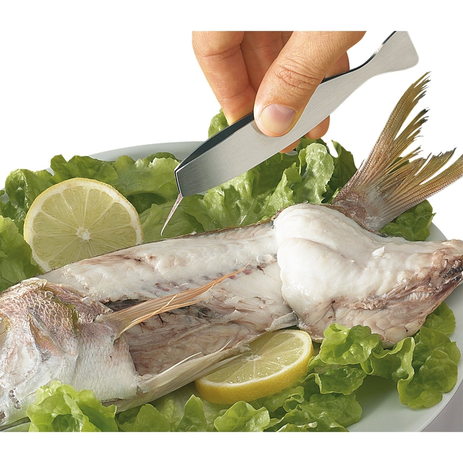 Grätenzange Küchenprofi Fischgräten-Pinzette Edelstahl