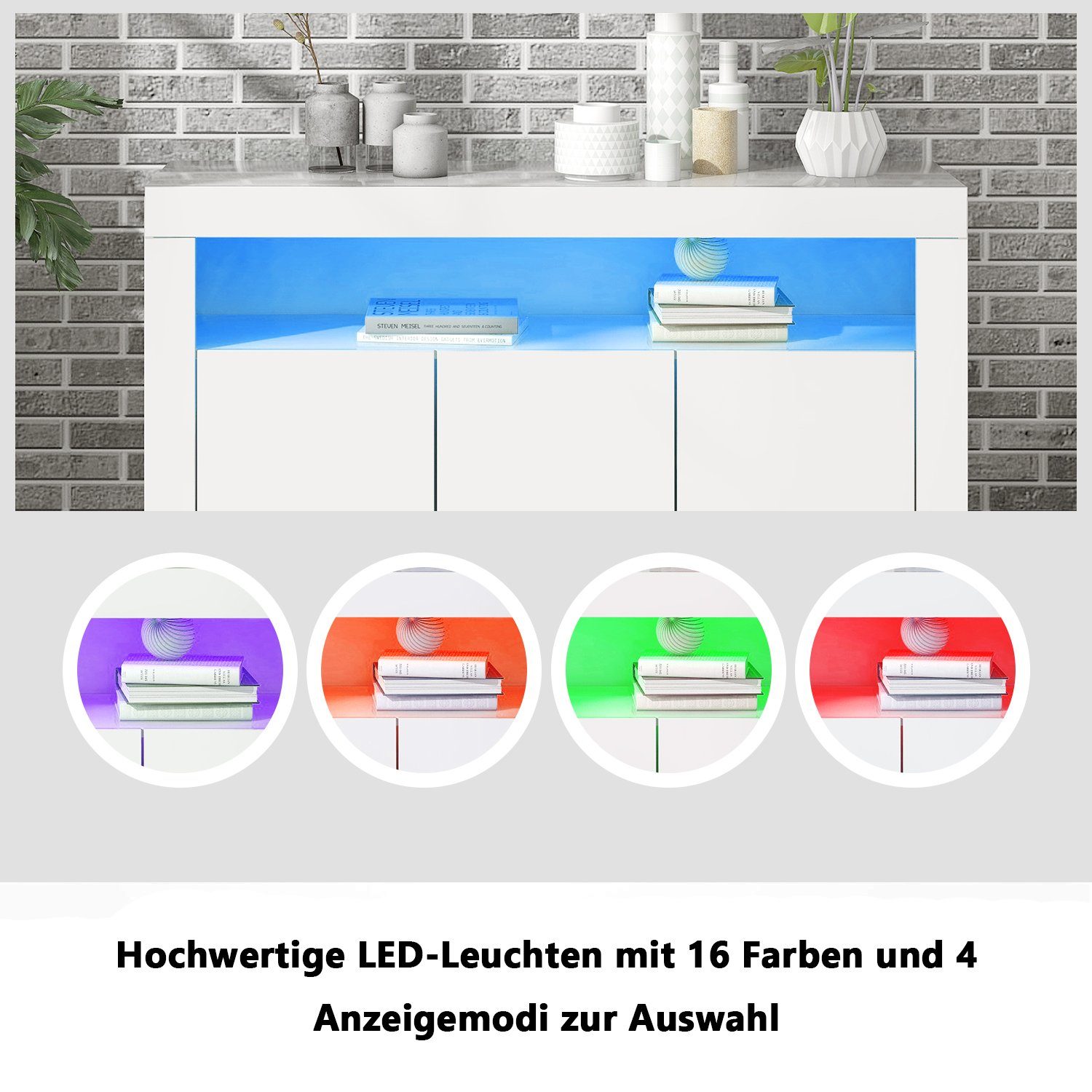 Merax Sideboard mit 3 Türen und günstig online kaufen