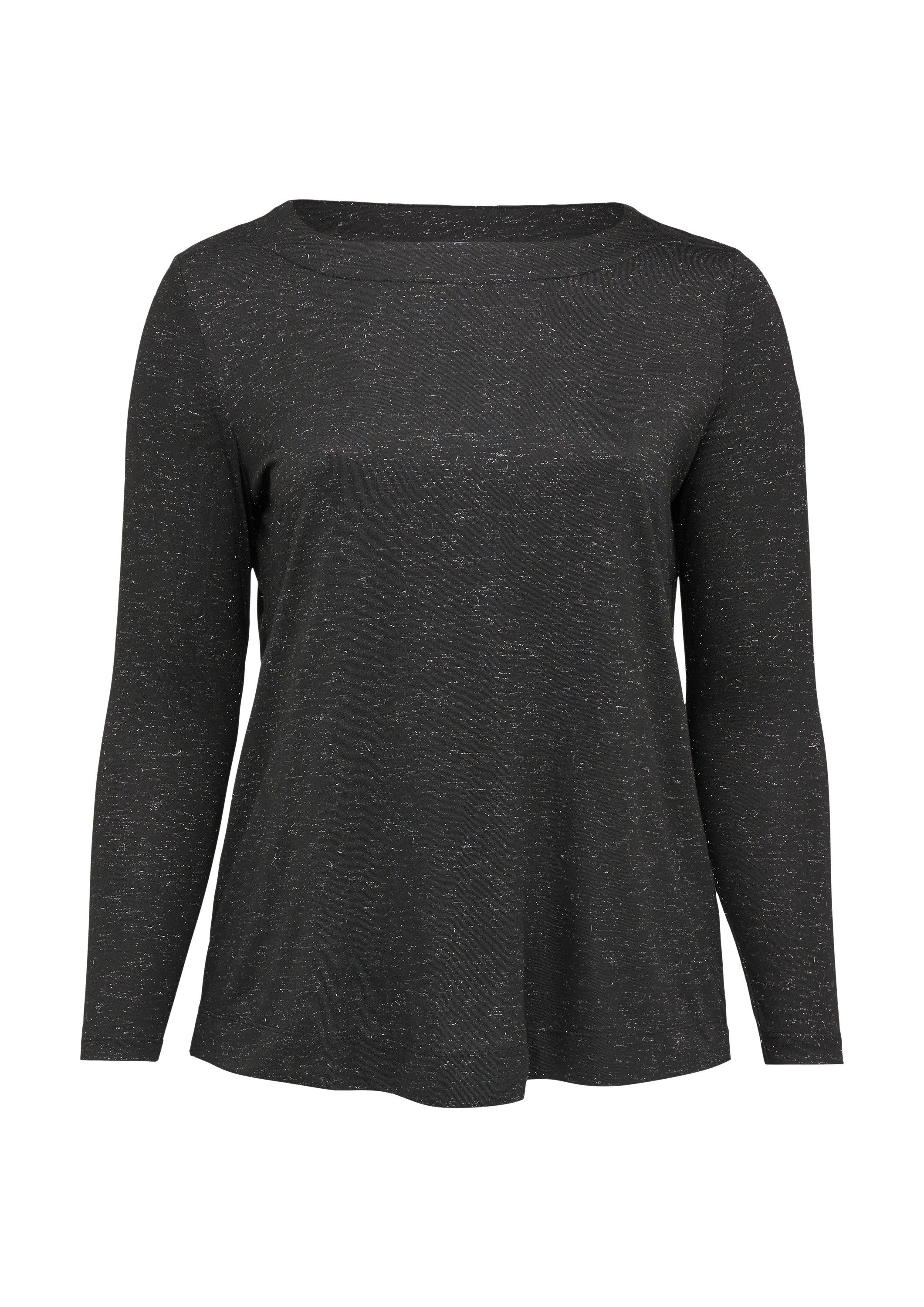 s.Oliver Langarmshirt T-Shirt Langarm-Shirt mit Metallic-Garn-Effekt günstig online kaufen