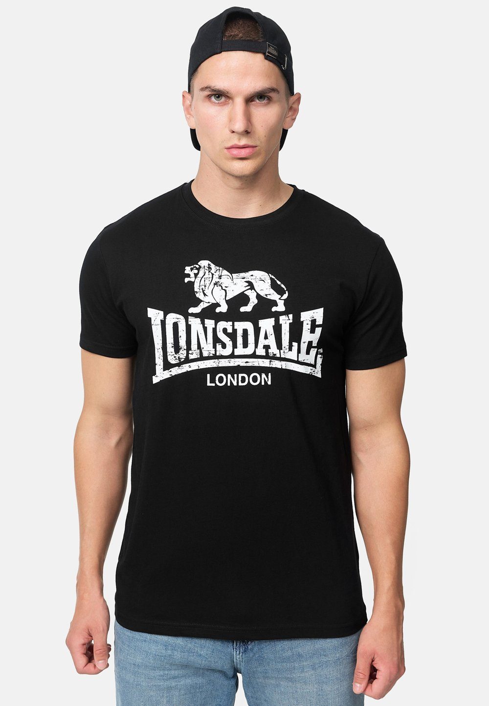 Lonsdale T-Shirt SILVERHILL Black/White | T-Shirts