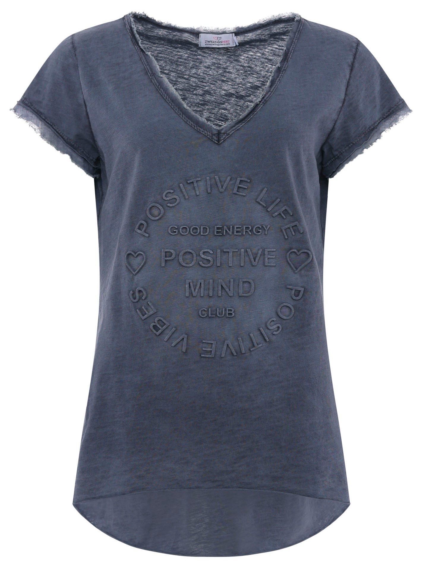 Zwillingsherz T-Shirt Damen T-Shirt Positive Mind günstig online kaufen