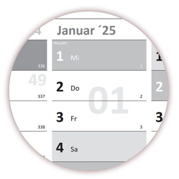 LYSCO Wandkalender XXL Wandplaner DIN A0 / DIN A1 2025 Classic2 Kalender gerollt