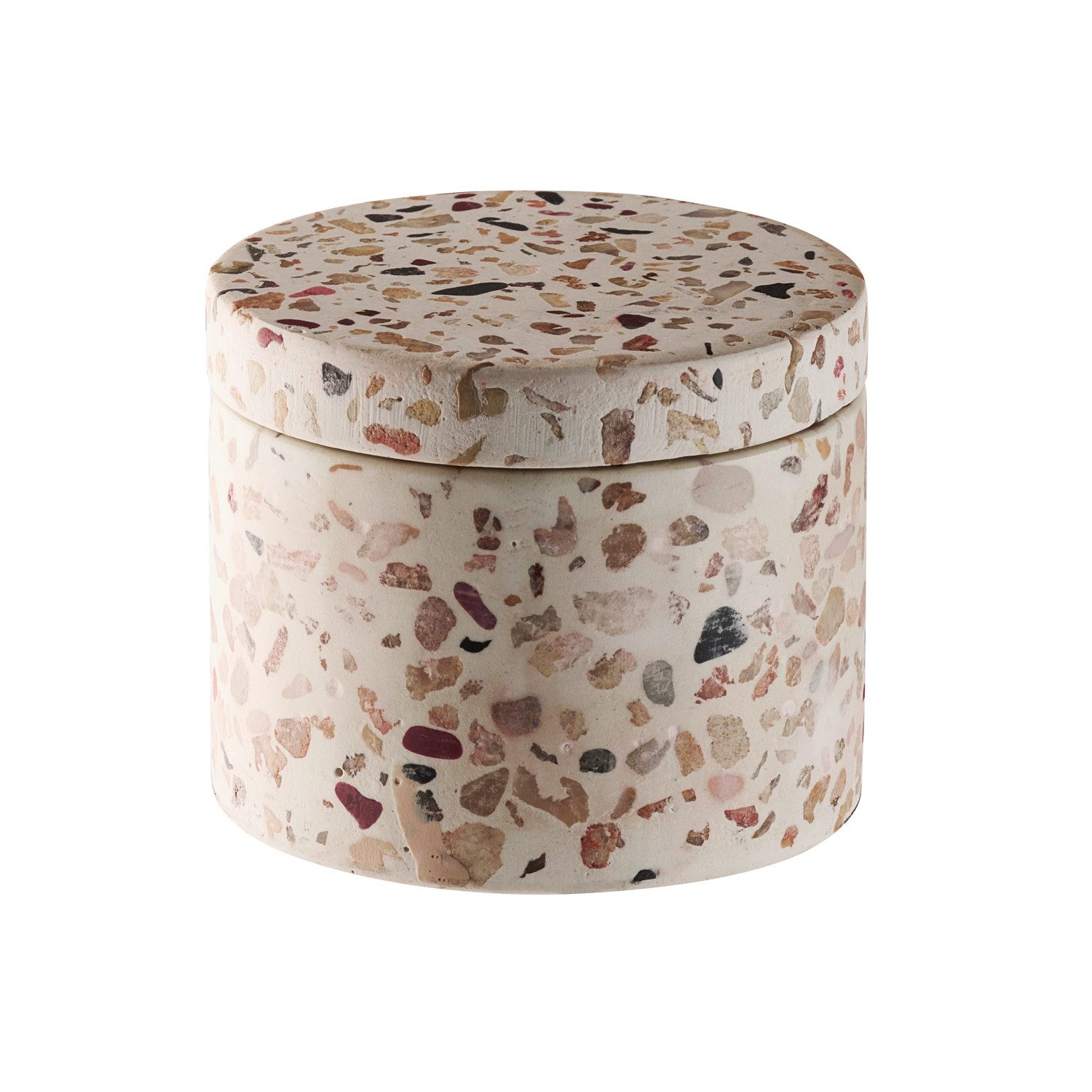 APS Butterdose 2er Set TERRAZZO, Steinzeug, (Set, 2-tlg), Beton, Ø 6 cm, H: 5 cm, 40 ml, Unikat