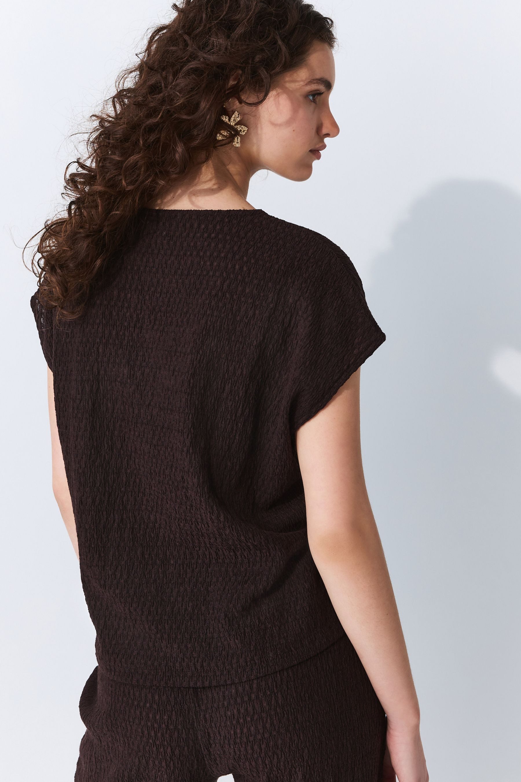 Next V-Shirt Strukturiertes T-Shirt mit V-Ausschnitt (1-tlg) günstig online kaufen