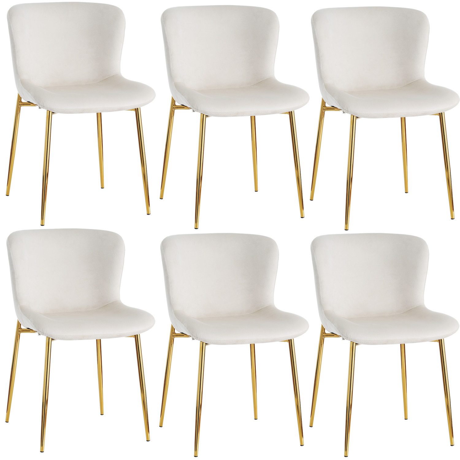 Flieks Esszimmerstuhl (Set, 6 St), 6er Set Polsterstuhl Wohnzimmer Schalens günstig online kaufen