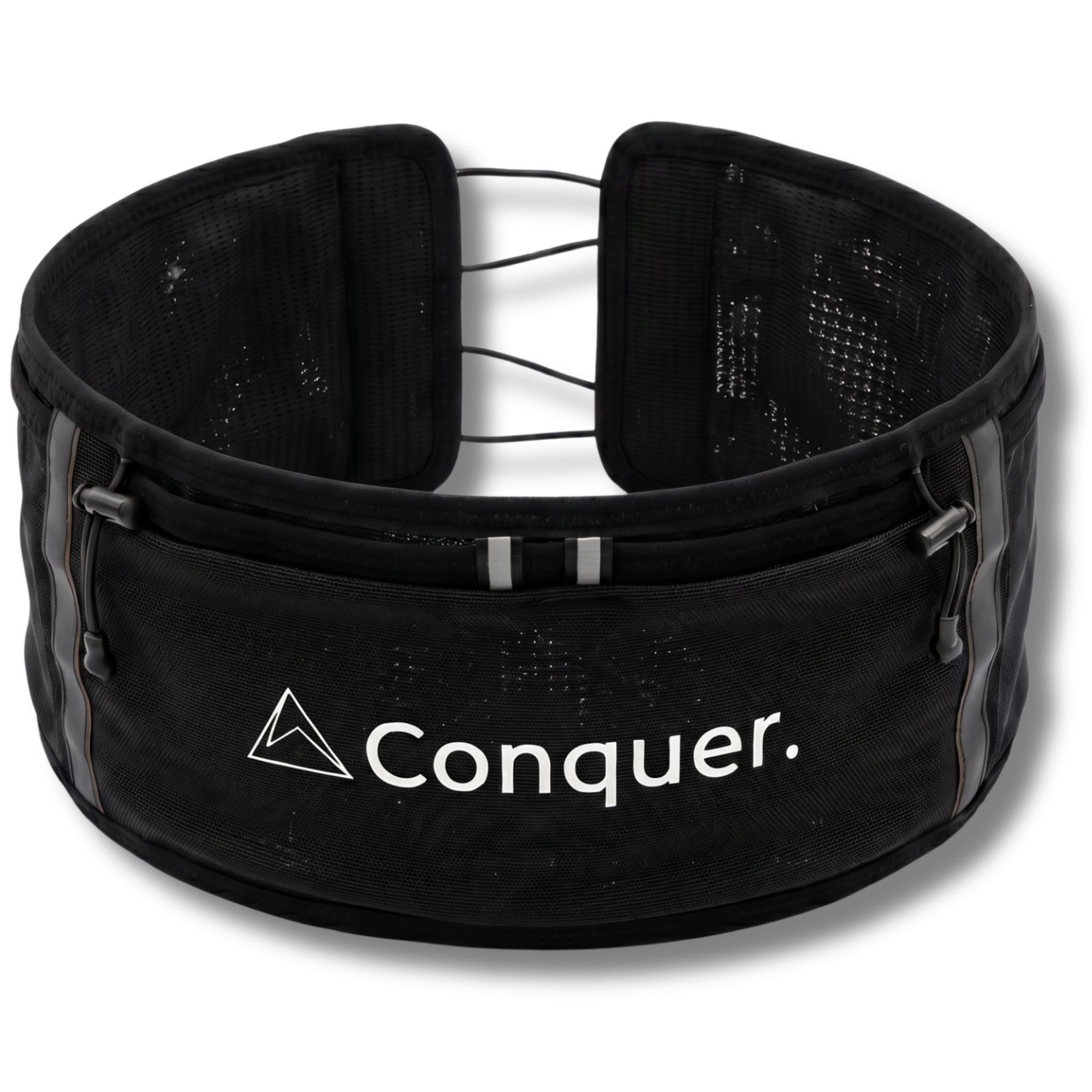Conquer. Laufgürtel Running Belt verstellbar mit Verschluss & 5 Fächern (Unisex)