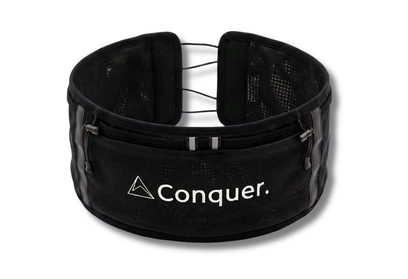 Conquer. Laufgürtel Running Belt verstellbar mit Verschluss & 5 Fächern (Unisex)