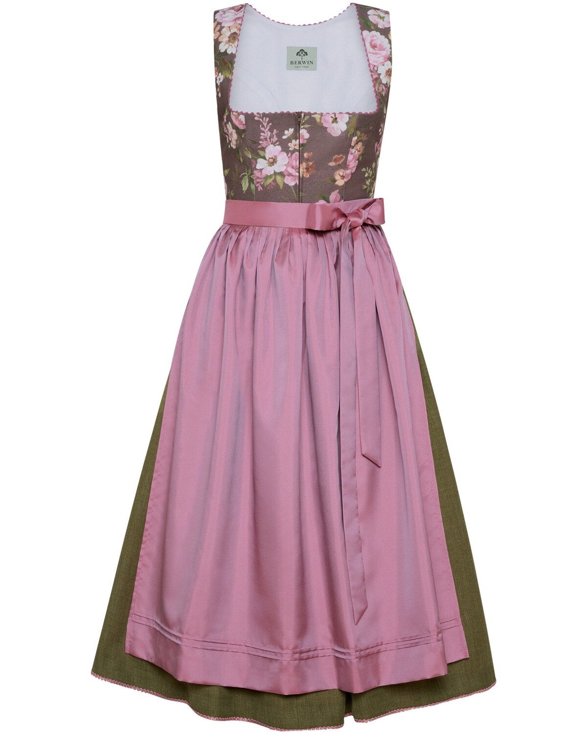 Berwin Dirndl Midi-Dirndl mit Blumenmuster