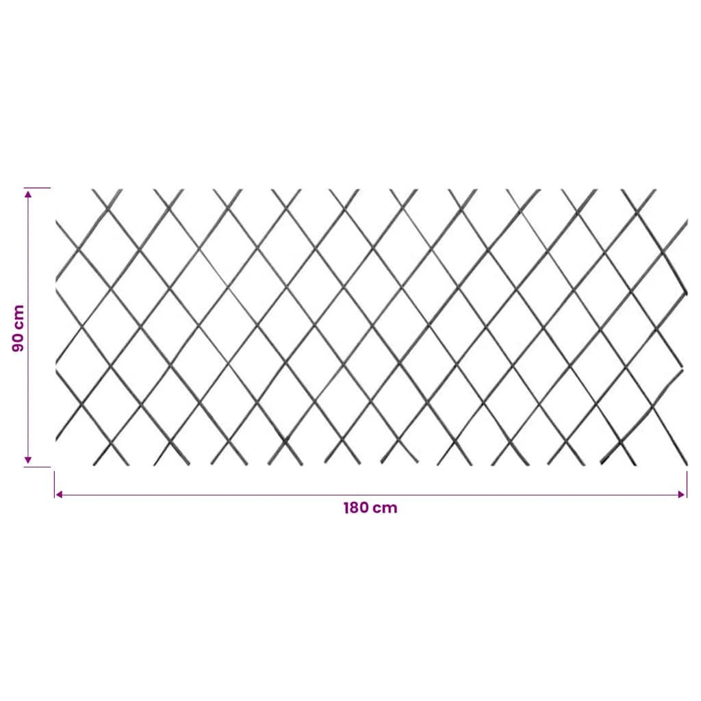 vidaXL Gartenzaun Weidenzaun 5 Stk. 180x90 cm, (5-St), 5x Rankgitter 90x180cm Weide Spalier Rankhilfe Gitter Pflanzengitter – Bild 5 von 5