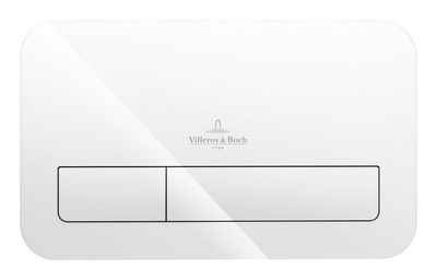 Villeroy & Boch Betätigungsplatte ViConnect Installationssysteme, WC 2-Mengen-Spülung 269 x 60 x 161 mm - Glass Glossy White