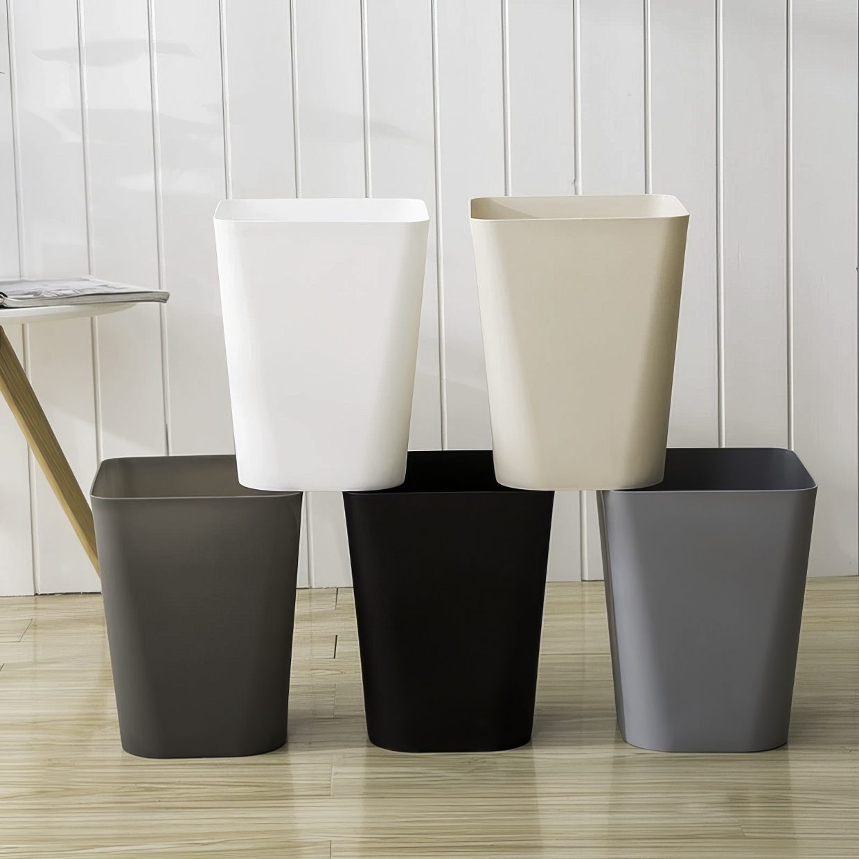 Sinoba Papierkorb moderner Mülleimer Papiereimer 6102 eckig, Höhe 29cm