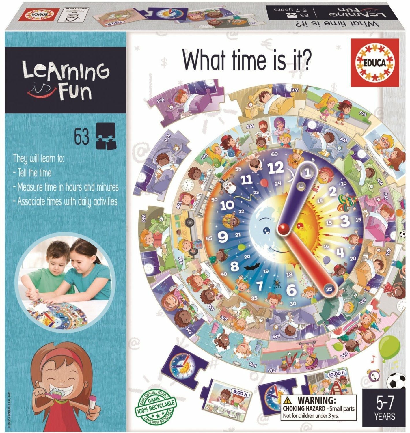 Educa Lernspielzeug Educa Learning is Fun: Wie spät ist es?