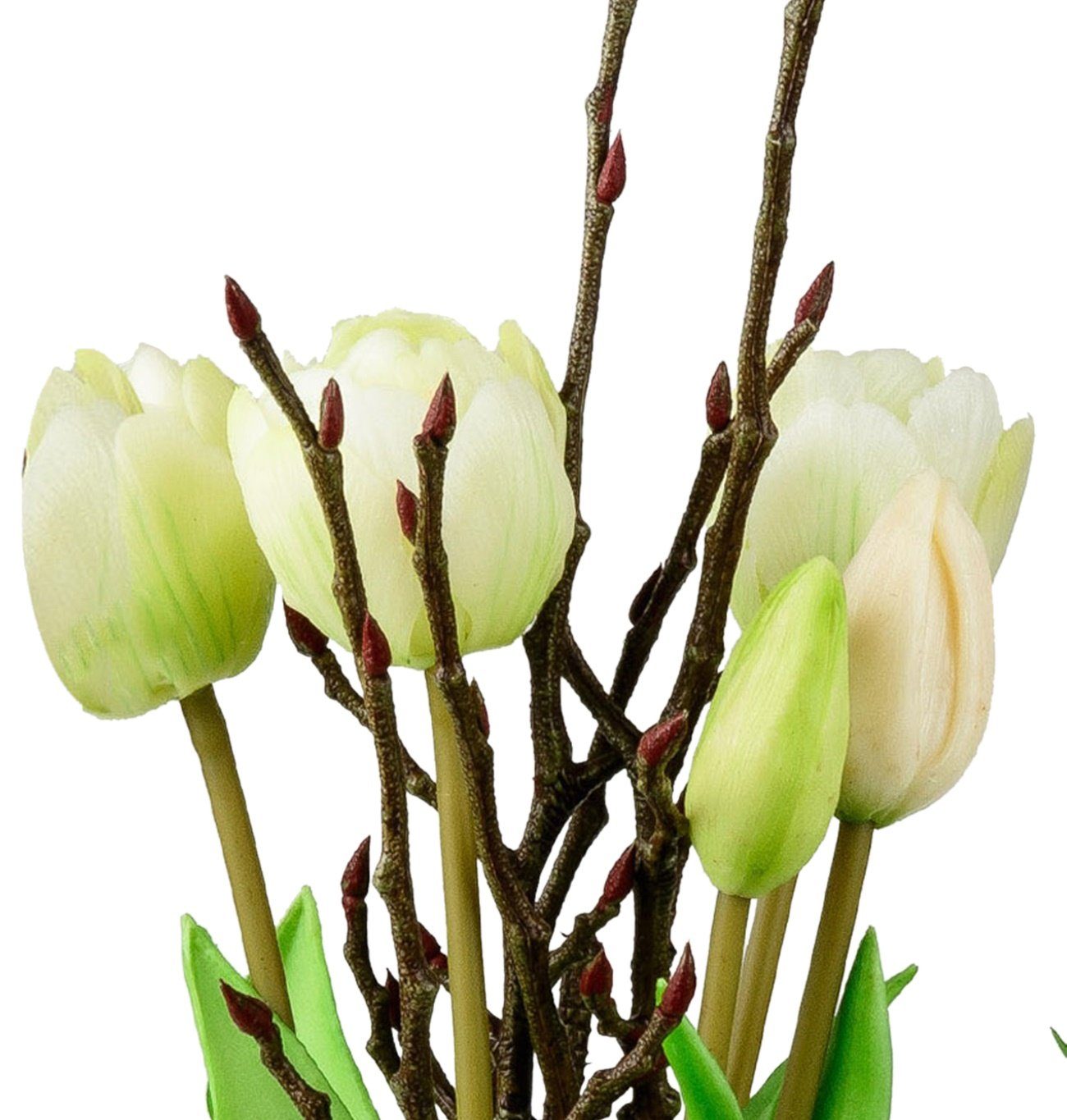 Kunstblume dekojohnson Künstliche blühende Tulpen-Blume als Kunstpflanze, dekojohnson, Höhe 16 cm