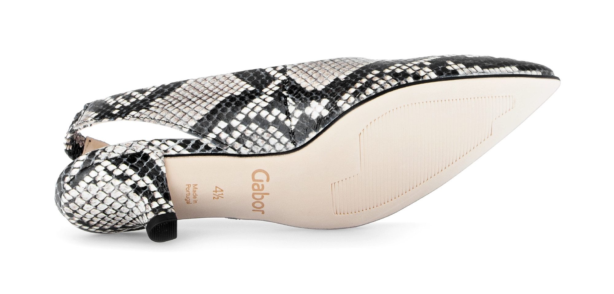 Gabor Slingpumps Trichterabsatz, Businesschuh, Festtagsschuh in Snake-Optik