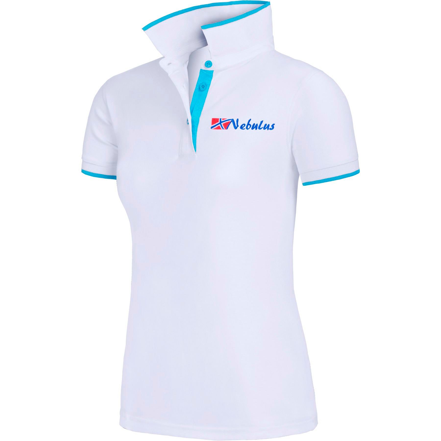 Nebulus Poloshirt LASTONE, P6757 - Damen, weiß-türkis, M/38