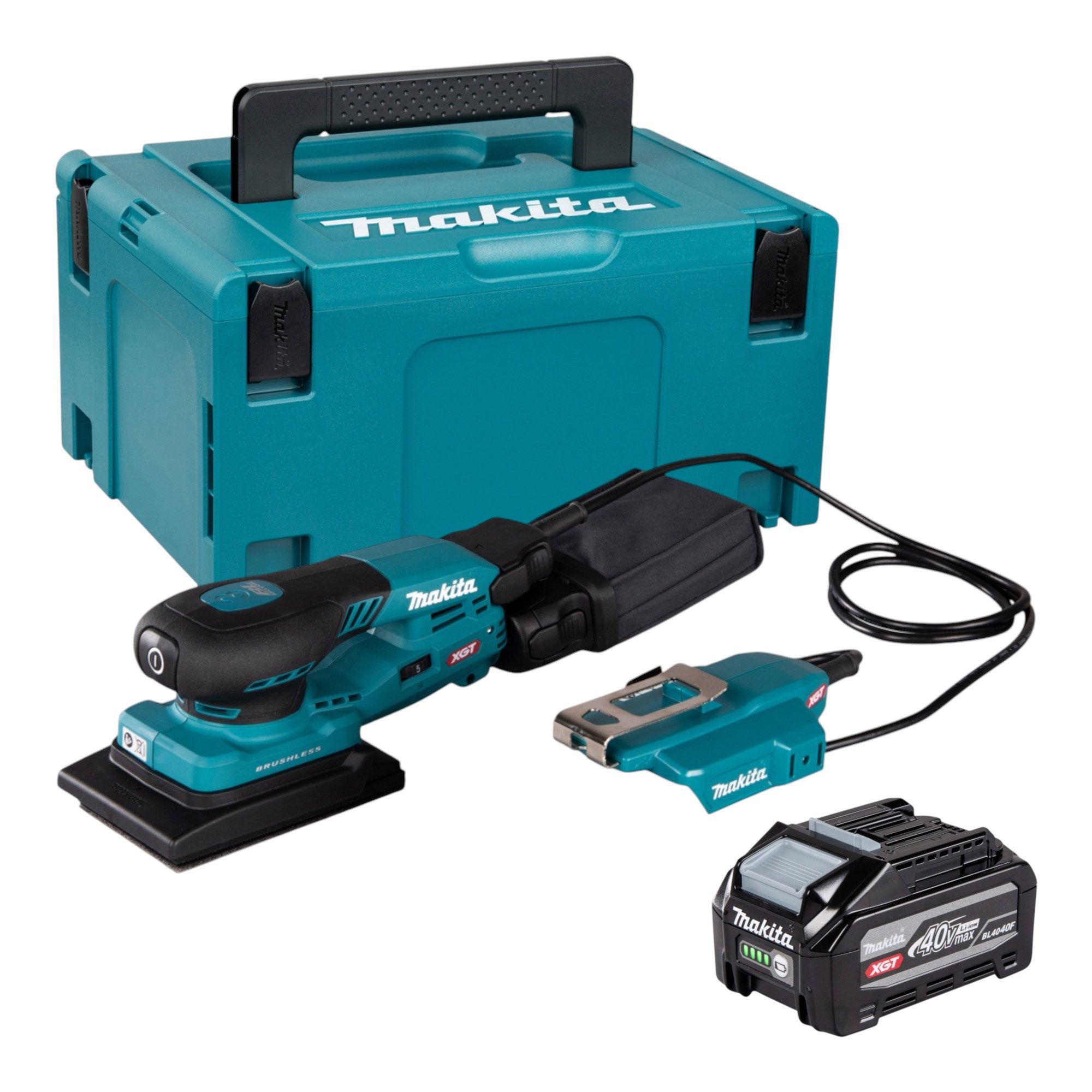 Makita Akku-Schwingschleifer BO 005 CGU101 40 V 80 x 130 mm + 1x Akku 4,0 Ah + Makpac - ohne Lader