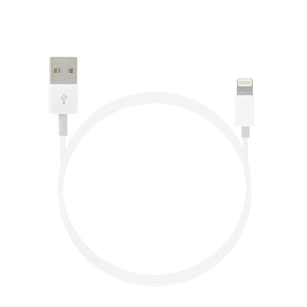 Apple Lightning USB Datenkabel 2m MD819 Power Adapter Netzteil Stecker Smartphone-Ladegerät (USB-Kabel, 1-tlg)